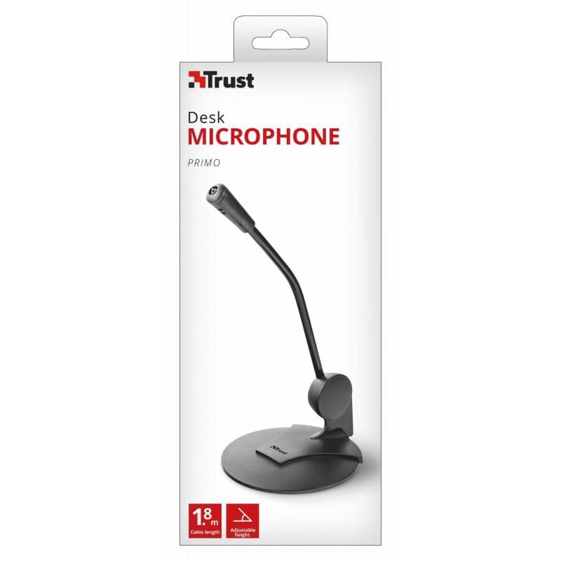 Microfon de birou Trust Primo Slim, omnidirectional, lungime cablu 180