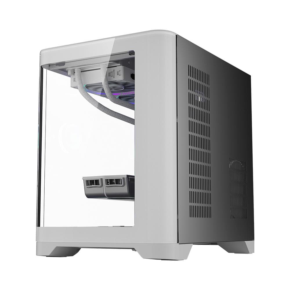 Carcasa 1st PLAYER UV5, RGB, Cube Tower, White - 5