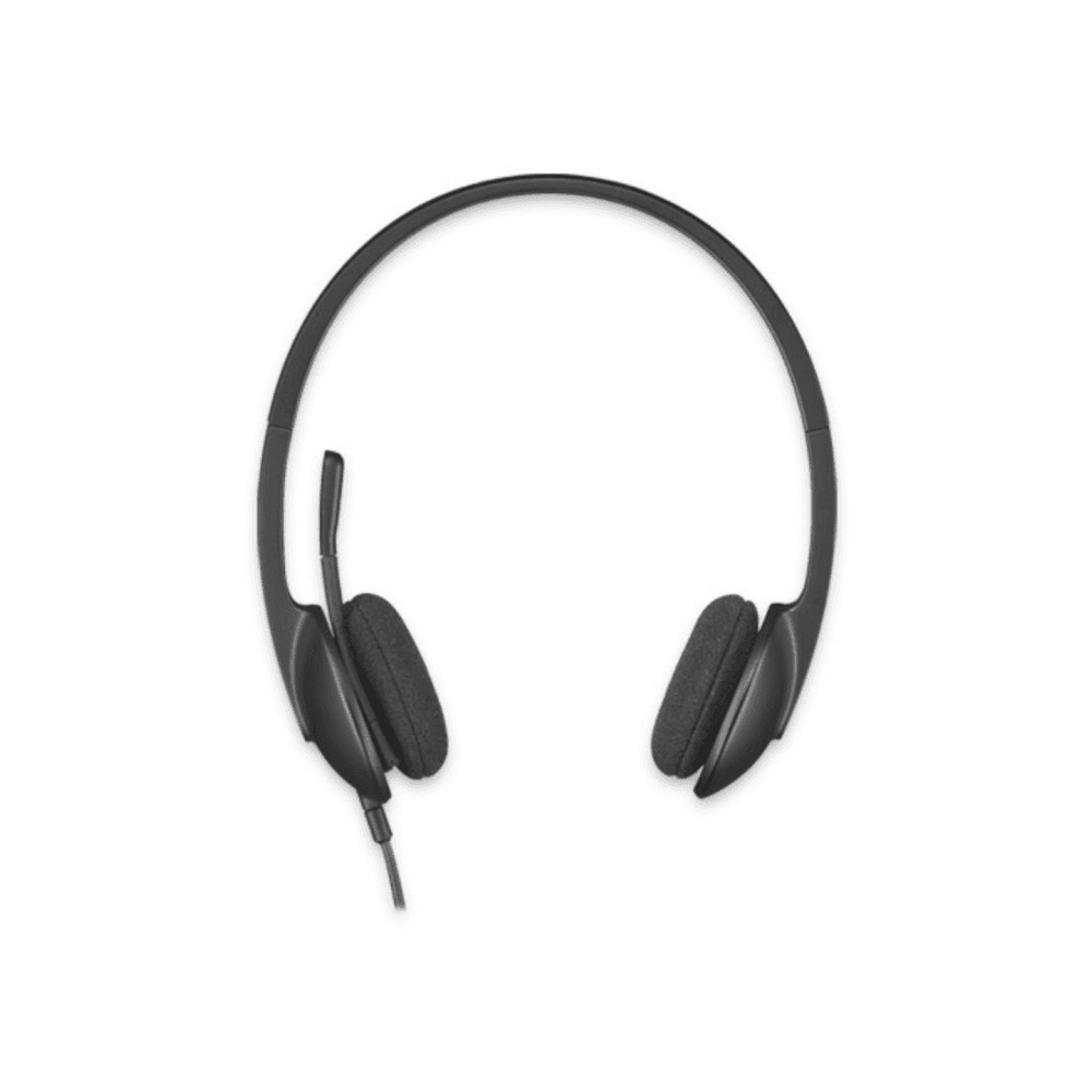 Casti Head-band Logitech H340, Cu fir, Negru