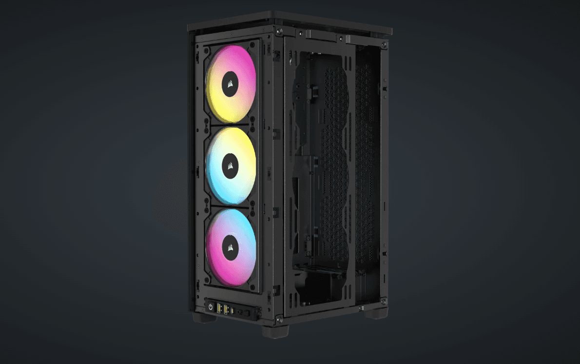 Carcasa Corsair 2000D RGB AIRFLOW, Micro Tower, Black - 2