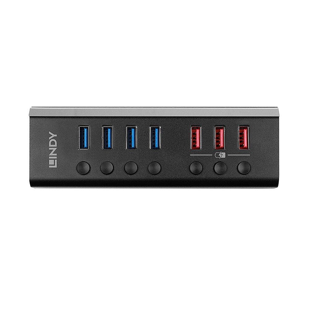 Hub Lindy 7x porturi USB 3.0,dintre care 3x porturi USB - 3