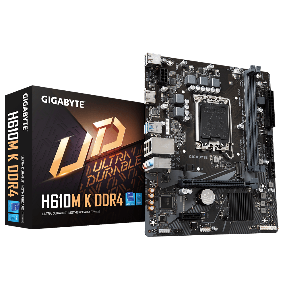 Placa de baza Gigabyte H610M K, Socket 1700, DDR4, Micro-ATX