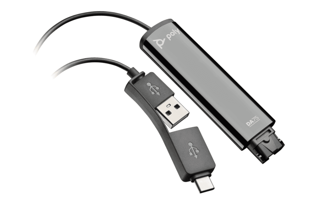 Casti Head-band HP Poly DA75, Wired, Negru