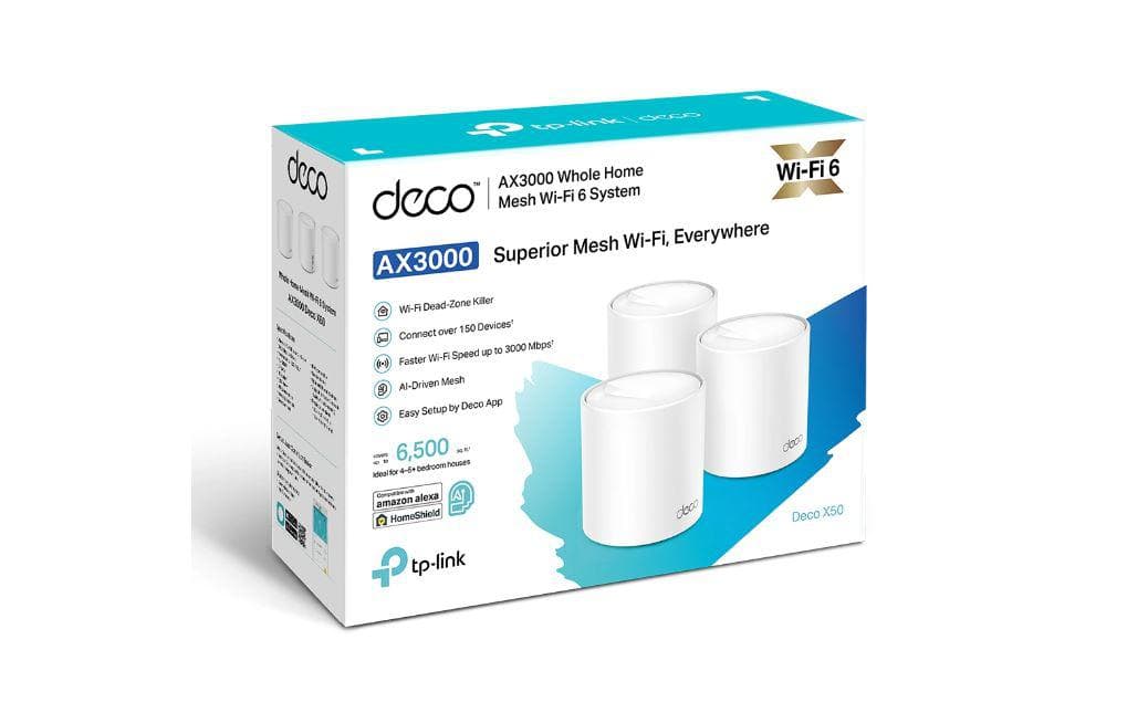 TP-Link AX3000 whole home mesh Wi-Fi 6 System, Deco X50(3-pack); - 4