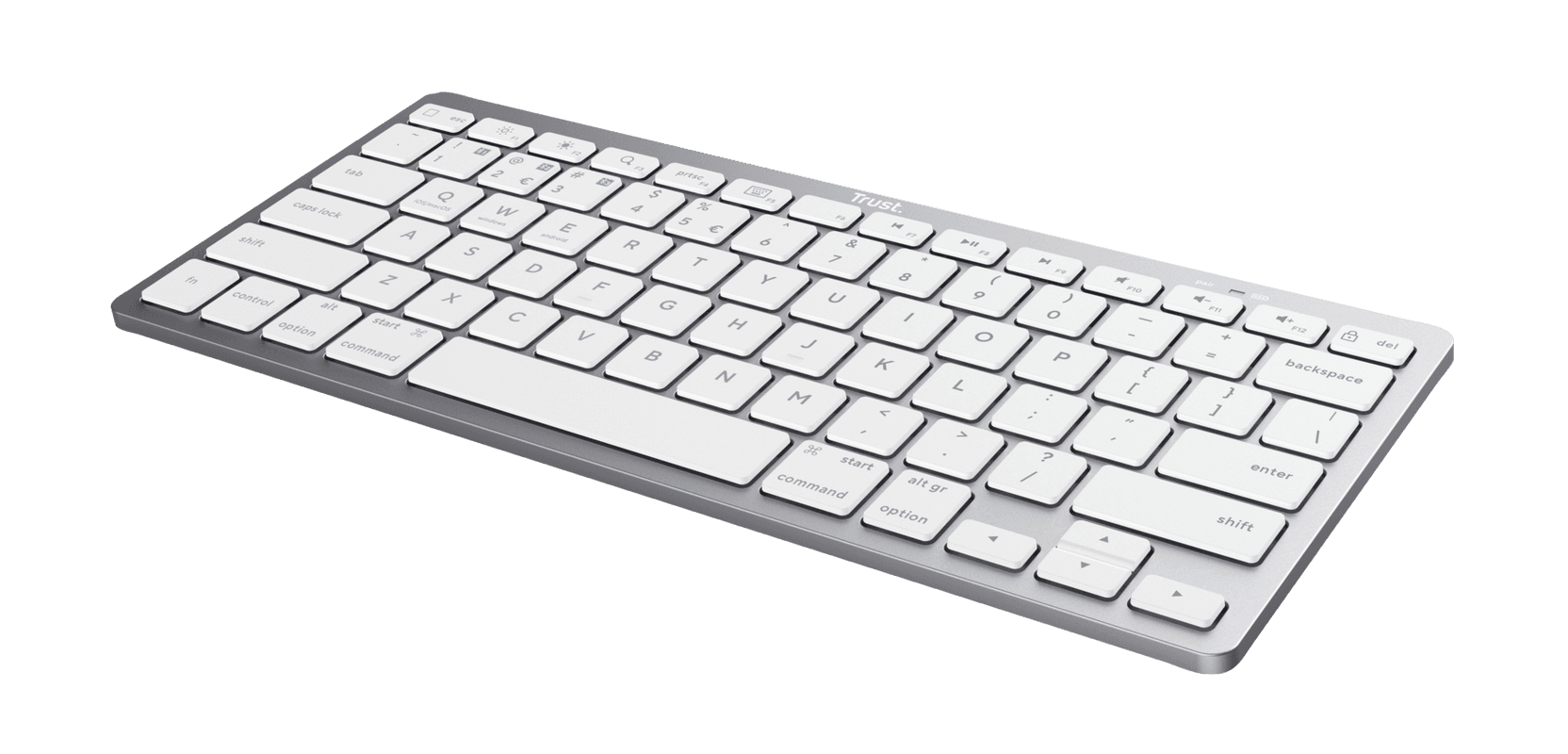 Tastatura Trust Wireless, numar taste 85, alb - 2