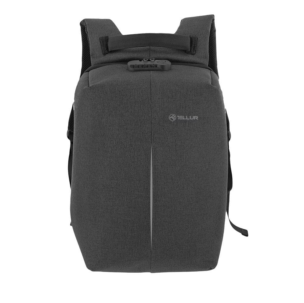 Rucsac laptop Tellur Antifurt V2, cu port USB, 15.6", negru - 4