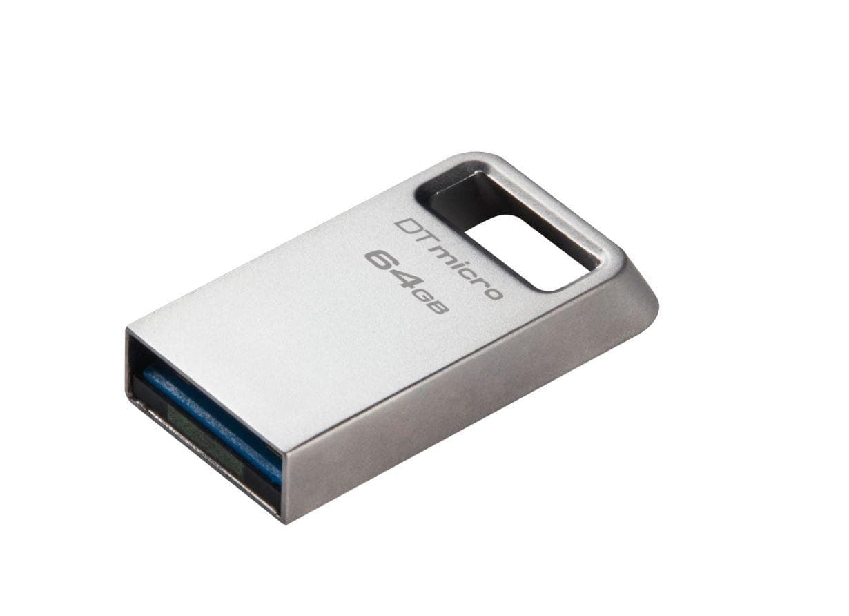 Memorie USB Kingston DataTraveler Micro 64 GB, USB 3.2, Argintiu - 2
