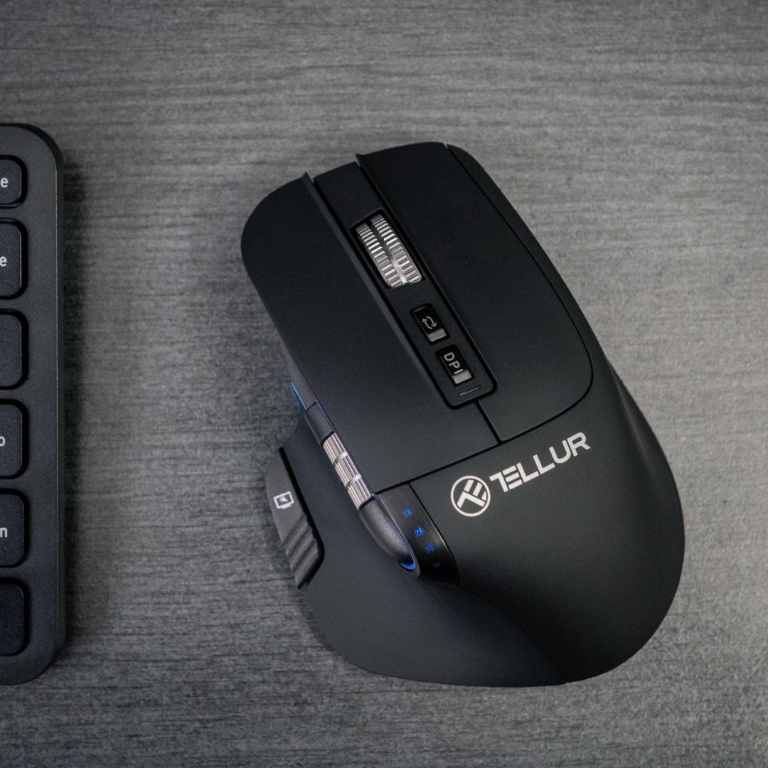 Mouse wireless Tellur Shade, silent click, rezolutie maxima 3200 DPI, - 6