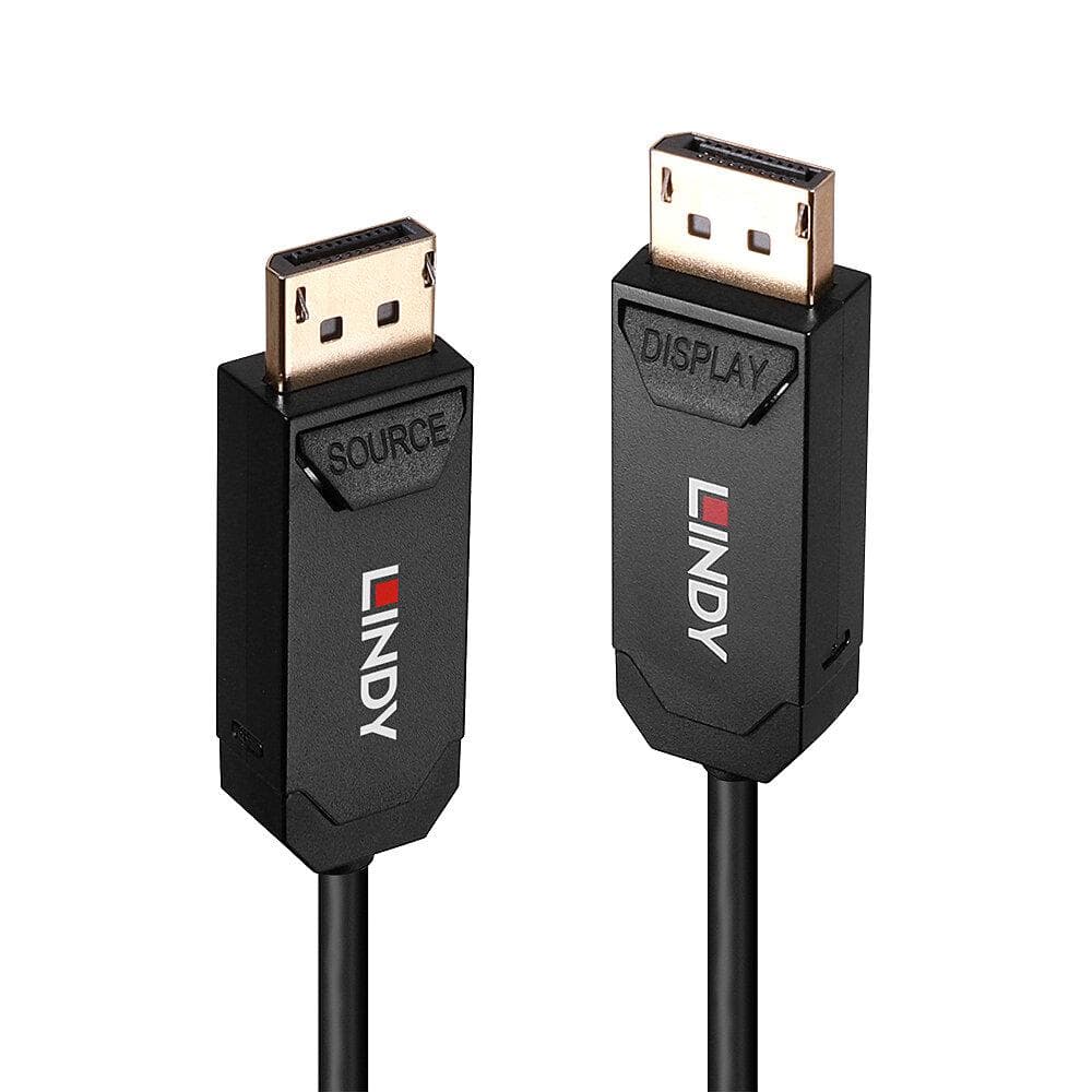 Cablu Lindy Hybrid DisplayPort, lungime 50m, fibra optica, latime de - 3