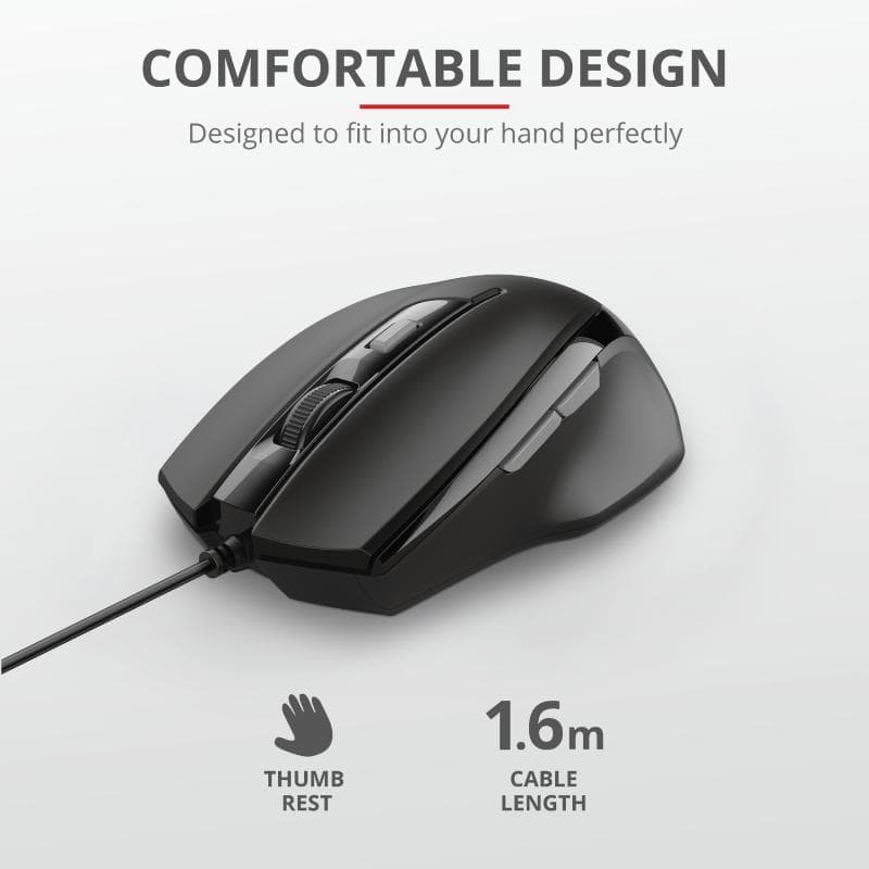 Mouse Trust Voca Comfort Mouse, negru - 6