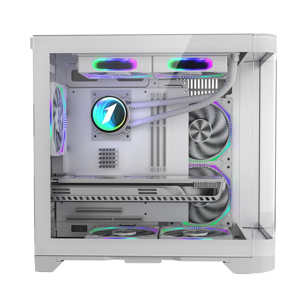Carcasa 1st PLAYER UV5, RGB, Cube Tower, White - 3