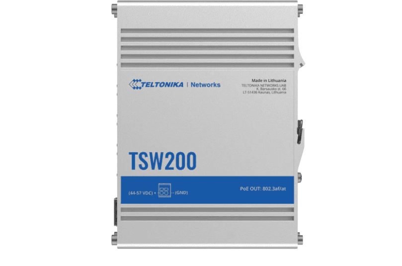 TELTONIKA INDUSTRIAL 8Port Unmanaged POE TSW200, Interfata: 8 x ETH