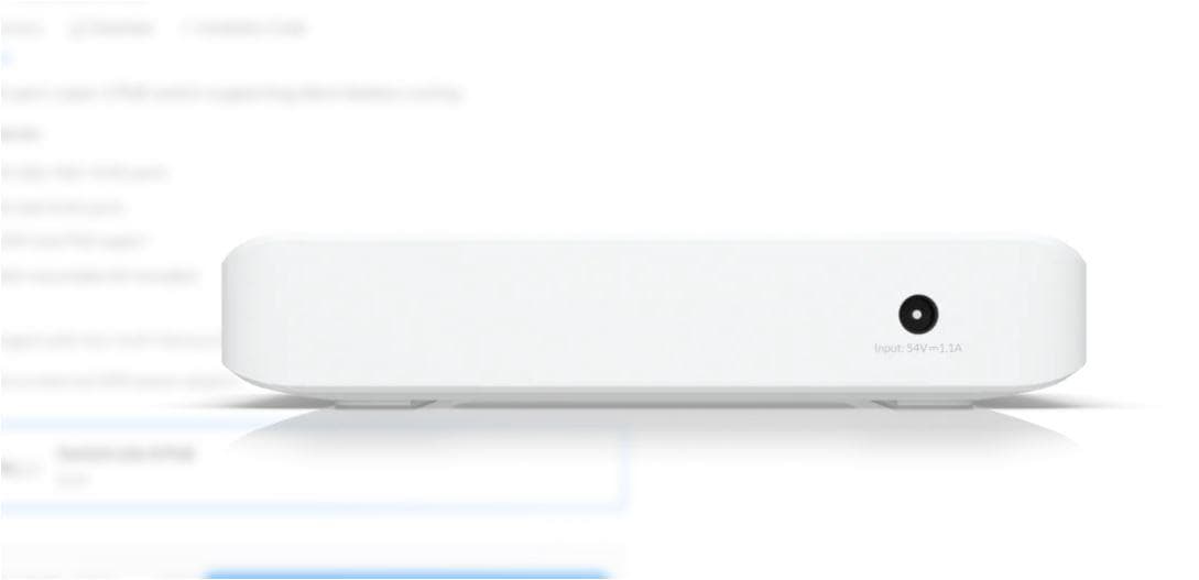 Ubiquiti UniFi 8 port switch, USW-LITE-8-POE, 8 x 10/100/1000 Mbe - 2