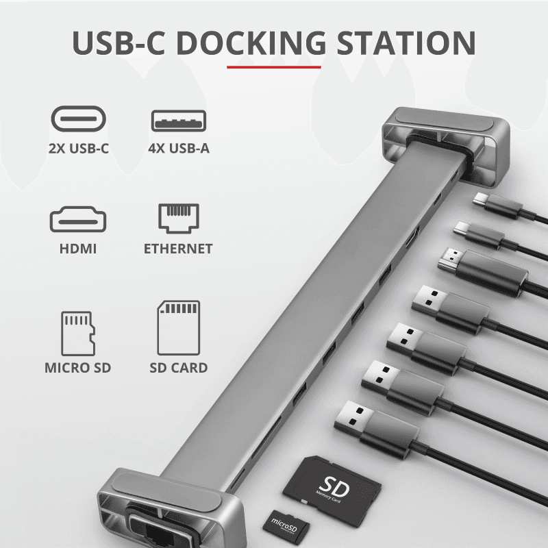Dock USB Trust Dalyx, 10 porturi USB-C, aluminiu - 6