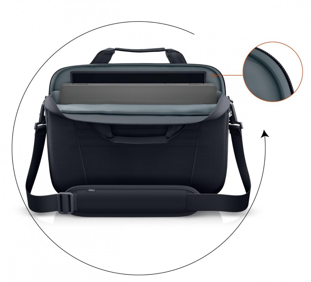 Dell EcoLoop Pro Slim Briefcase 15, Color: Black, Laptop Compatibility: - 2