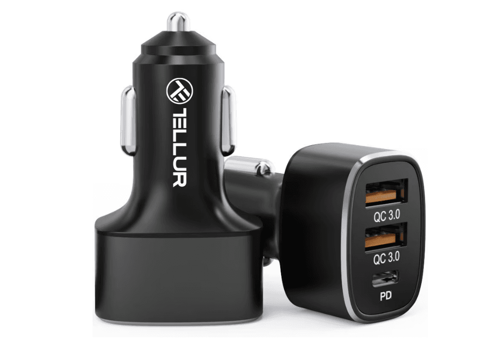 Incarcator auto Tellur FCC9 2x USB Type A QuickCharge 3.0, - 2