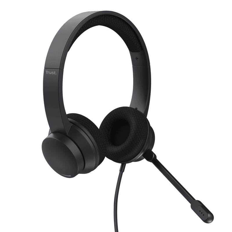 Casti Head-band TRUST Ayda, Cu fir, noise-canceling, Negru