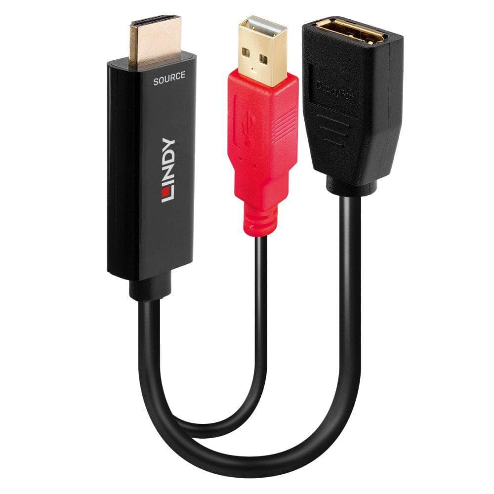 Adaptor Lindy HDMI 18G to DisplayPort, negru - 2