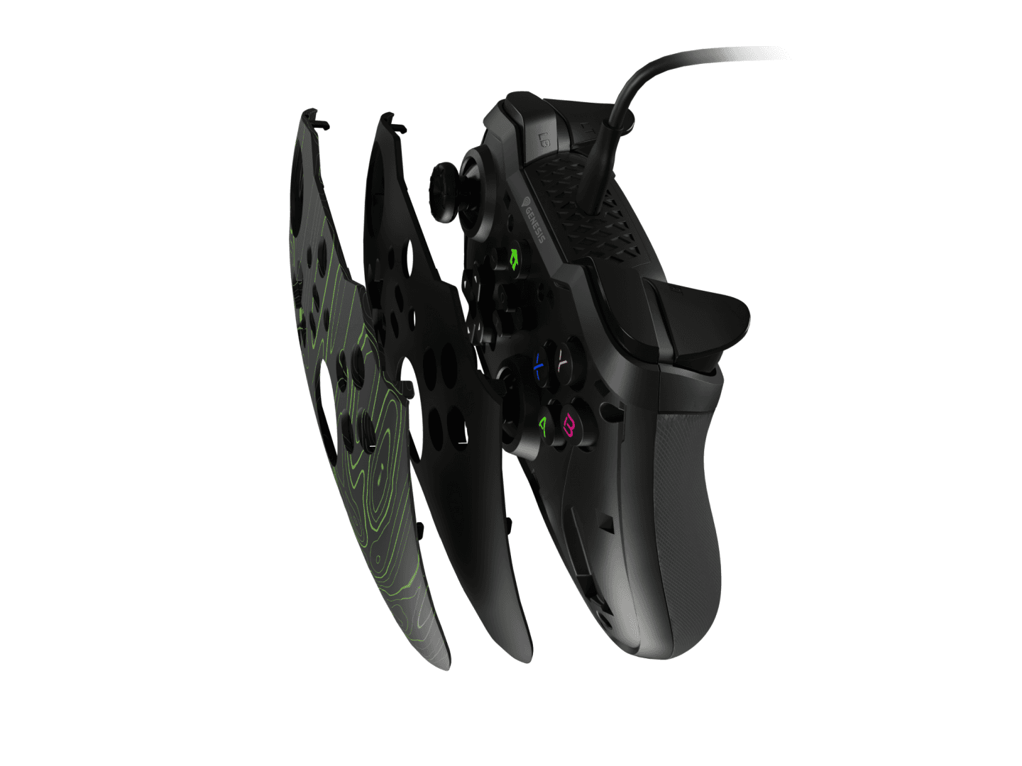 Controller cu fir Genesis Mangan 300, interfata USB, 19 butoane, - 11