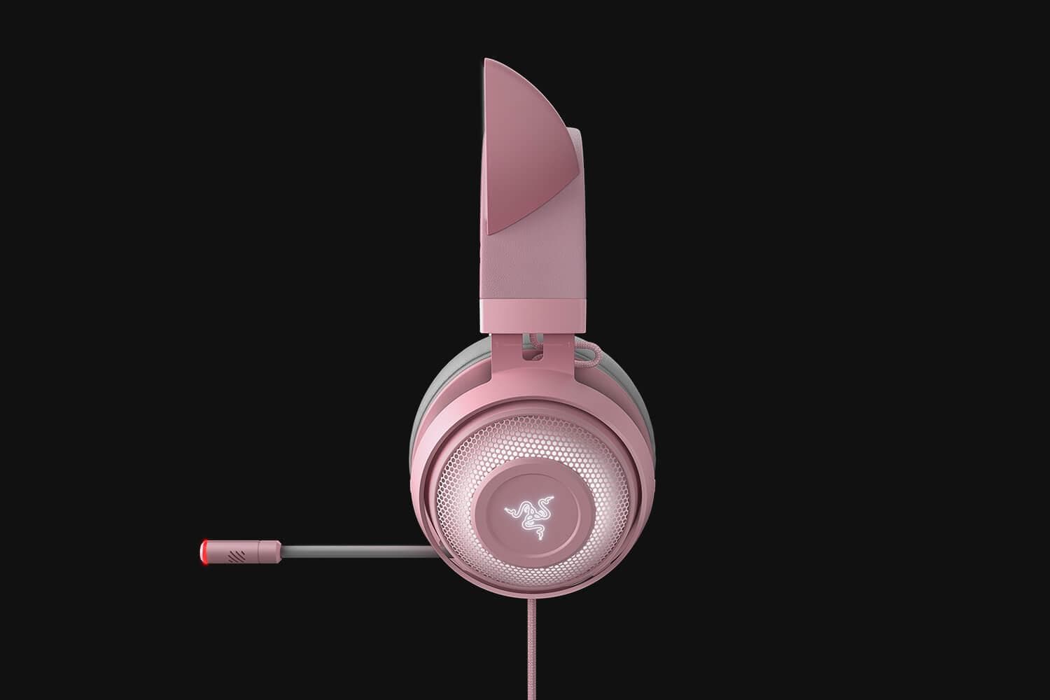 Casti Gaming Head-band Razer Kraken Kitty, Wired, noise-canceling, Roz - 2