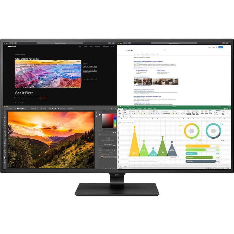 Monitor Consumer LG 43UN700-B, 42.5", 3840 x 2160 pixeli, Black,