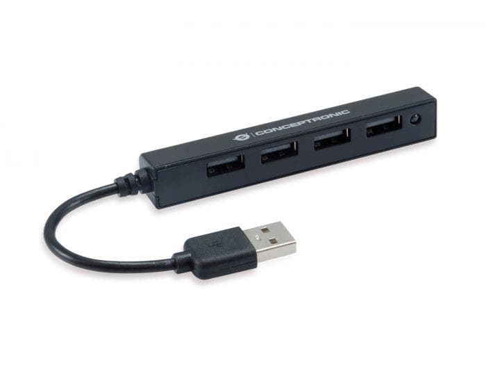 CONCEPTRONIC HUBBIES05B 4-Port USB 2.0 Hub, 96 x 15 x - 3