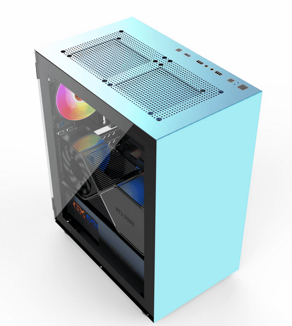Carcasa PRO GAMING MYRMIDON, Mini Tower, Verde - 6