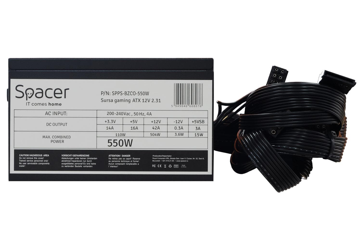 Sursa Spacer BZCO-550, 80+ Bronze, 550W - 2
