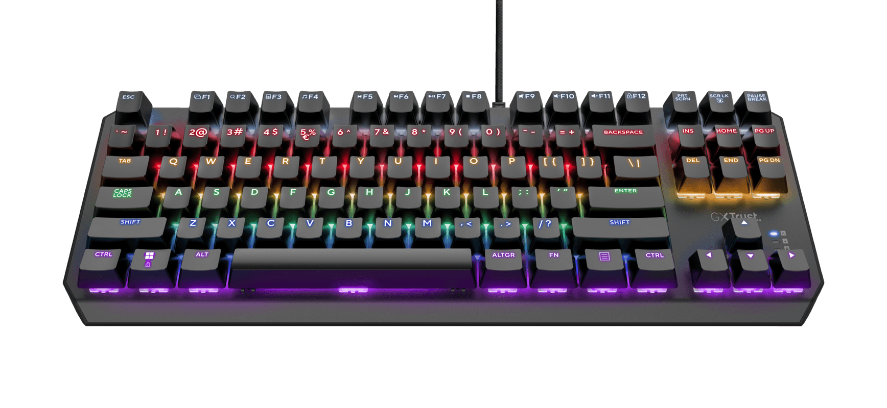Tastatura Trust GXT834 Callaz Tenkeyless cu fir mecanica, negru - 2
