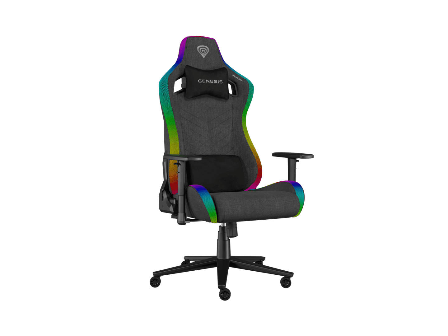 Scaun gaming Genesis TRIT 660, material textil, iluminare RGB, suporta - 3