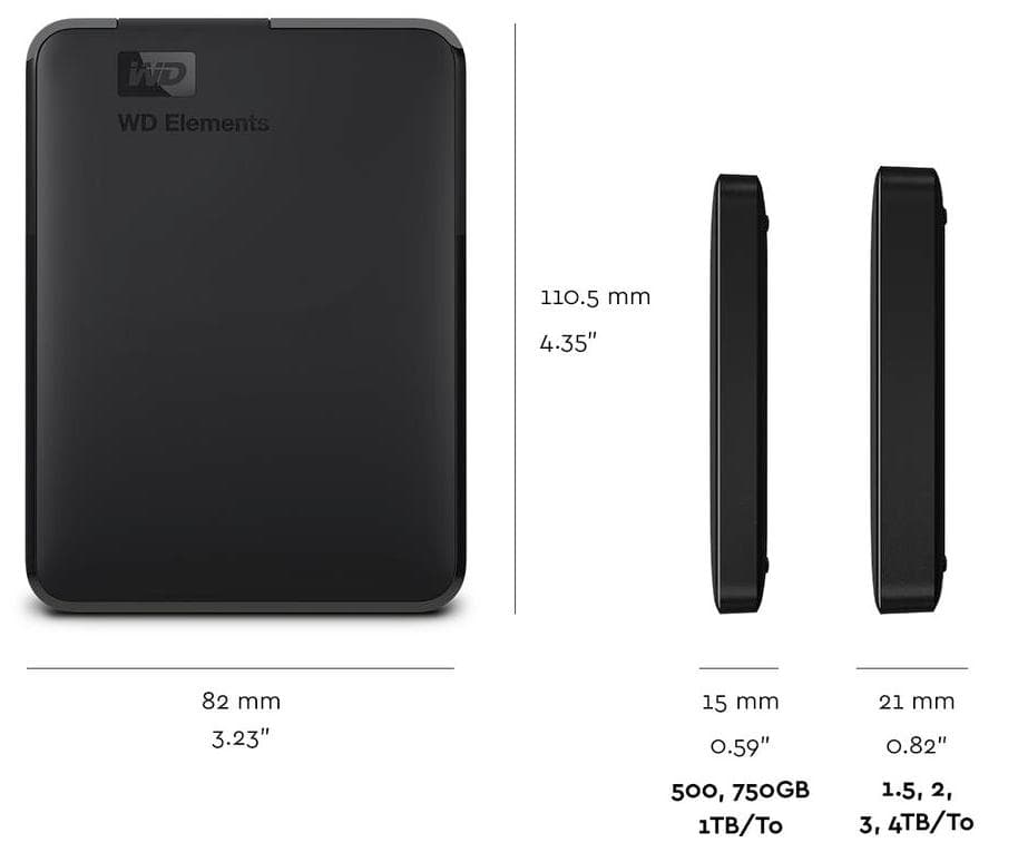 HDD Extern WD Elements Portable, 4TB, negru, USB 3.0 - 2