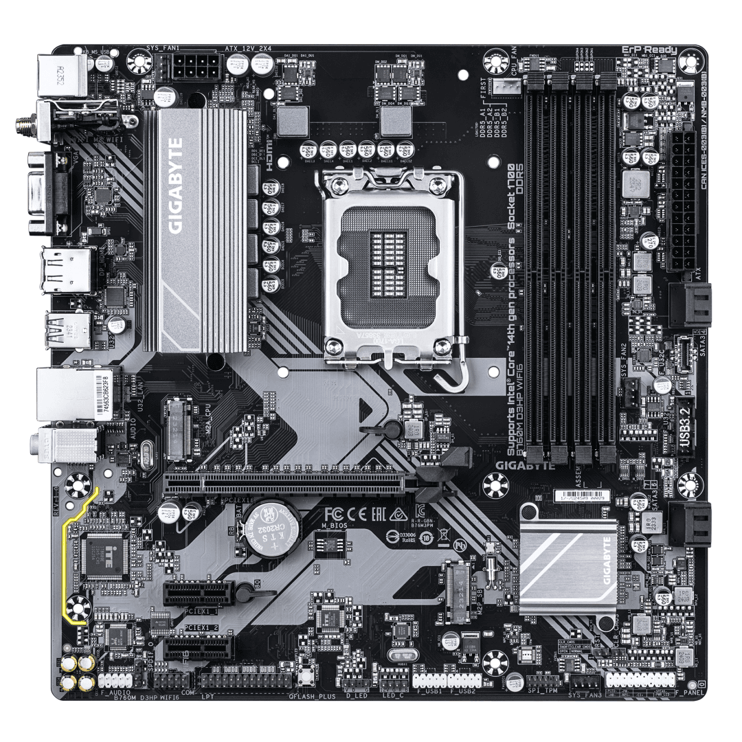 Placa de baza Gigabyte B760M D3HP WIFI6, Socket 1700, DDR5, - 2