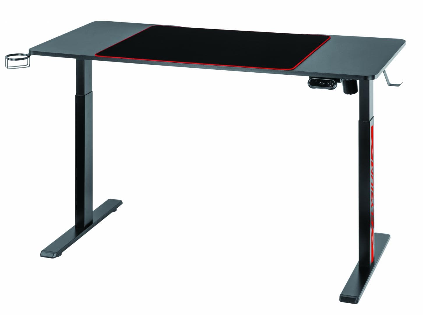 Birou gaming electric Serioux Elysium LED RGB 1400x600x730mm, reglare electrica - 2