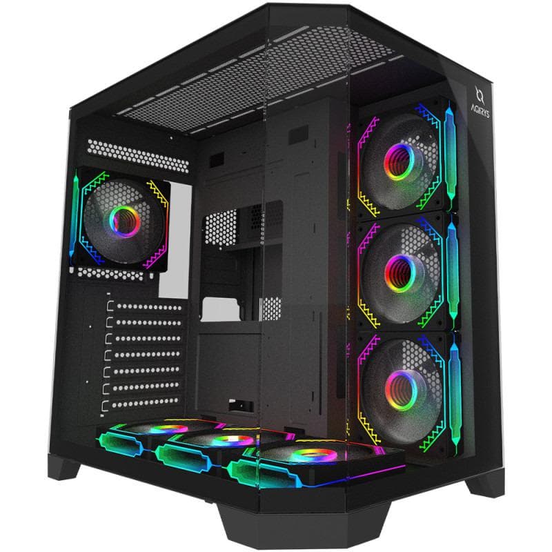 Carcasa AQIRYS Titan, RGB, Mid Tower, Black - 3