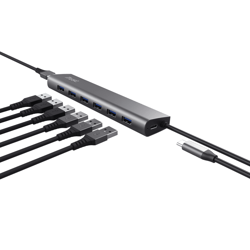 Hub Trust Halyx , 7 porturi USB 3.2 Gen 1, - 2