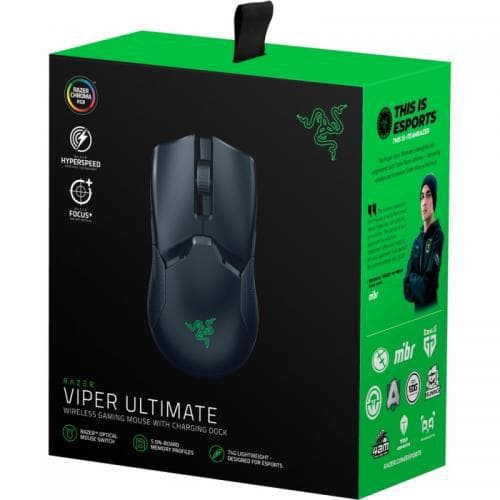 Mouse Razer Viper Ultimate Gaming + Docking, wireless, negru - 2