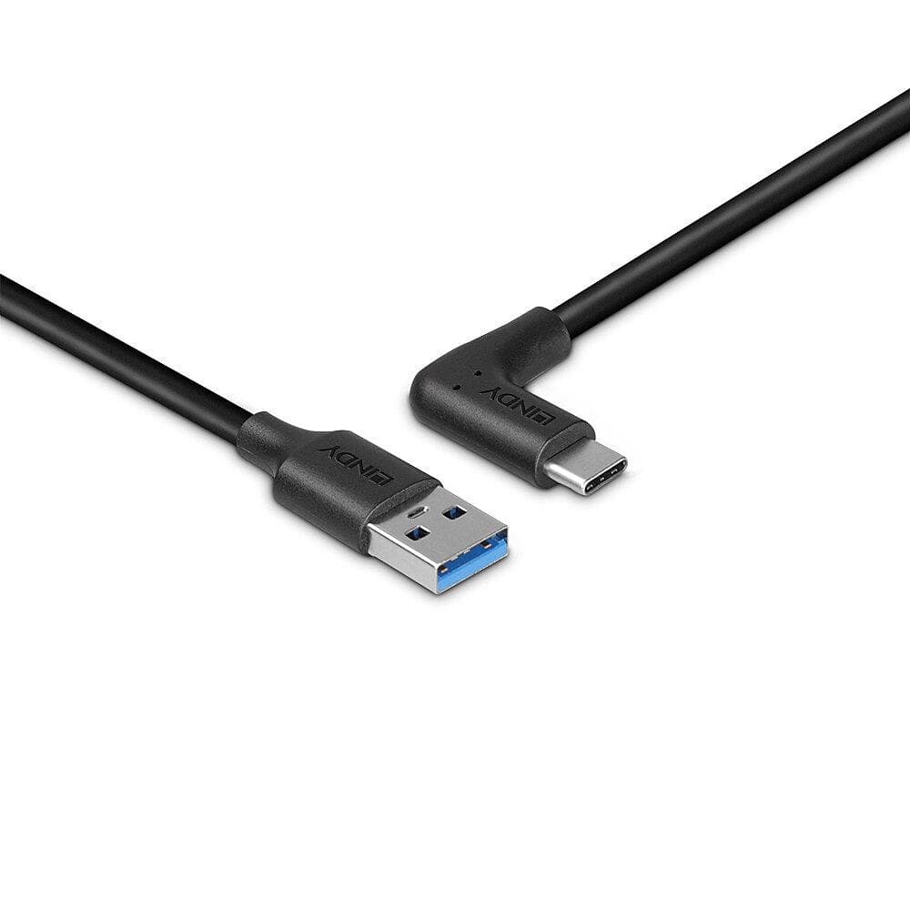 Cablu Lindy 3.2 USB A la USB C, 90°, lunngime - 2