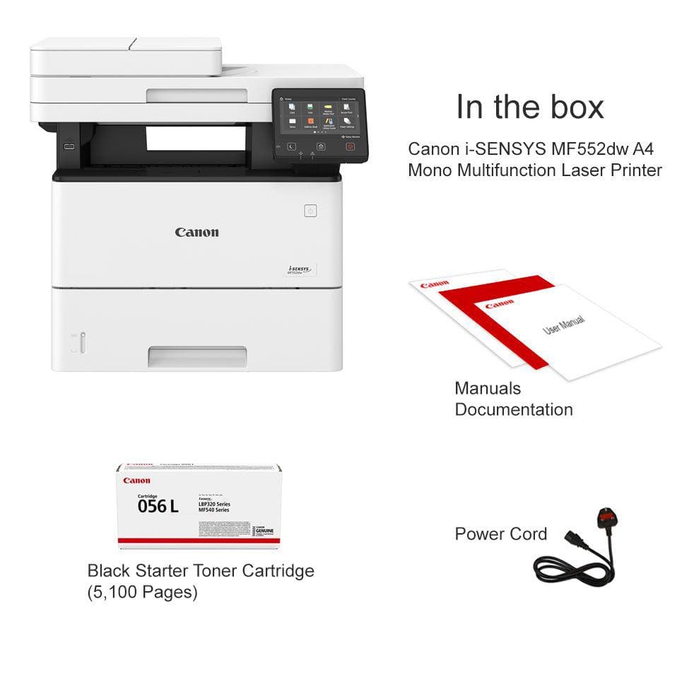 Canon MF552DW, Multifunctional laser mono dimensiune A4, viteza printare 43 - 4