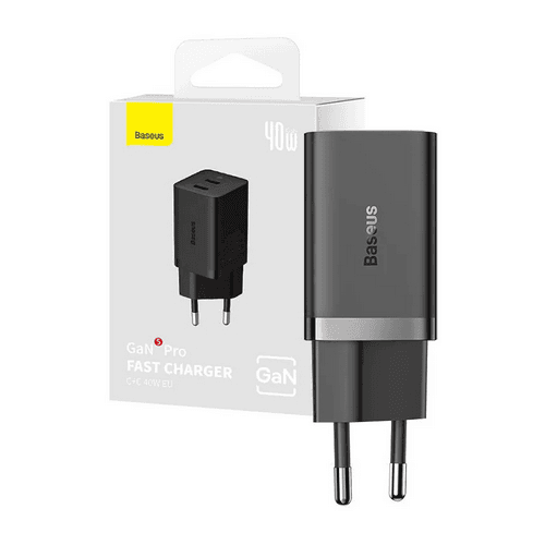 INCARCATOR retea Baseus GaN5 Pro, Quick Charge 40W, 2 x - 4