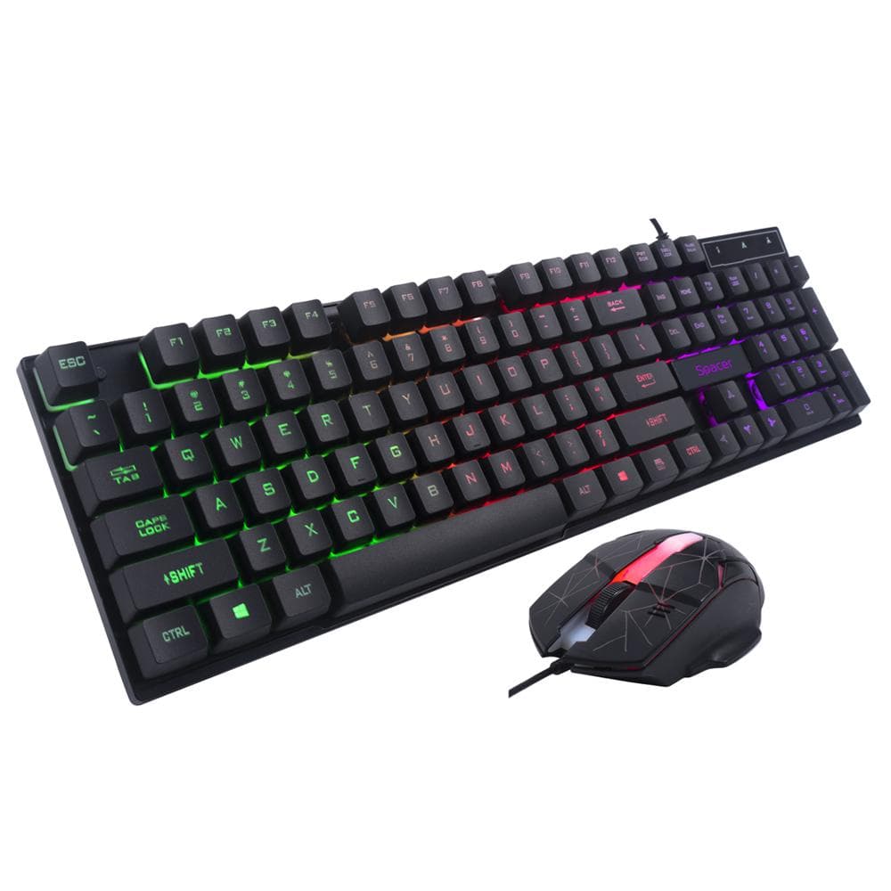 KIT Gaming Tastatura si Mouse Spacer SP-GK-01 cu fir, USB, - 2