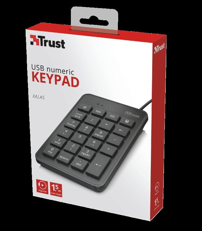 Trust Xalas USB Numeric Keypad, neagra - 3