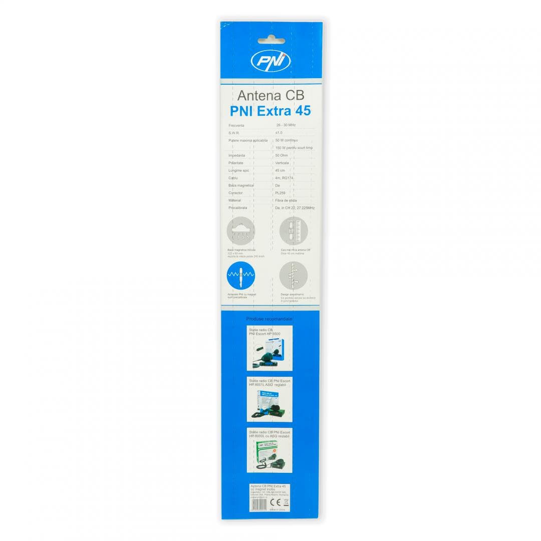 Antena CB PNI Extra 45, cu magnet inclus, lungime 45 - 3
