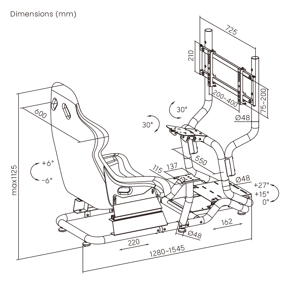 Scaun gaming Serioux Racing Cockpit cu suport monitor - 10