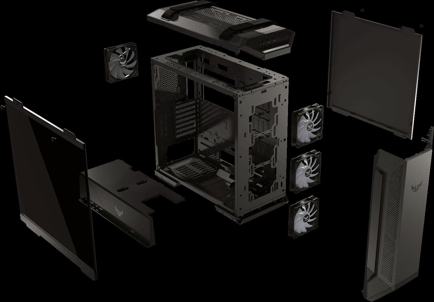 Carcasa ASUS TUF Gaming GT501, RGB, Mid Tower, Black - 8