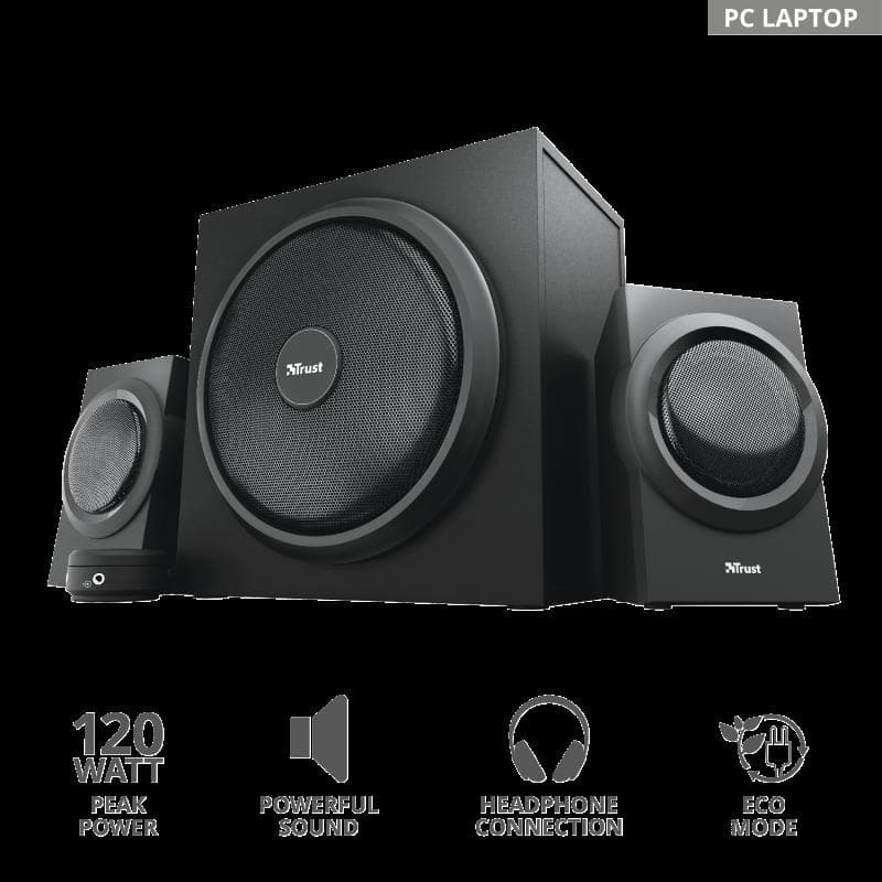 Sistem audio Trust Yuri 2.1, 60W, negru - 2