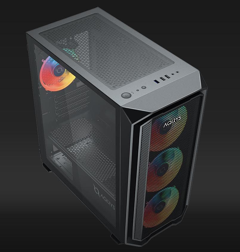 Carcasa AQIRYS WEZEN, RGB, Mid Tower, Black - 4