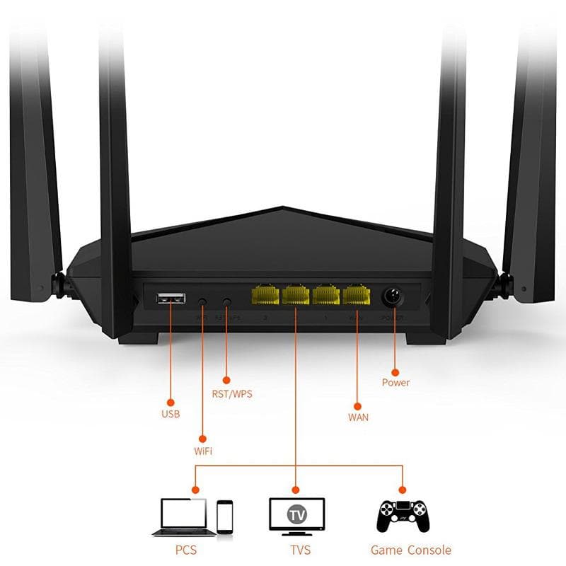 Router wireless Tenda Gigabit AC10U, AC1200, WIFI 5, Dual Band - 3