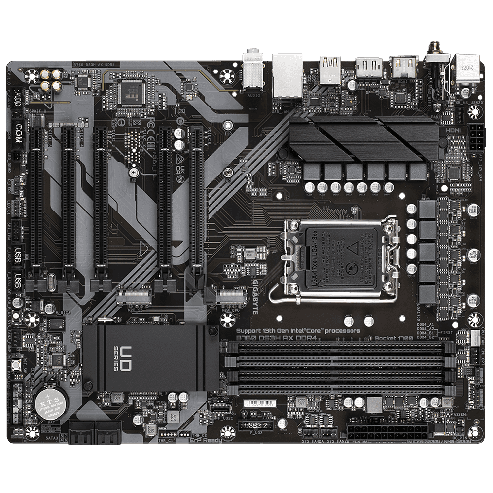 Placa de baza Gigabyte B760 DS3H AX, LGA 1700, DDR4, - 3