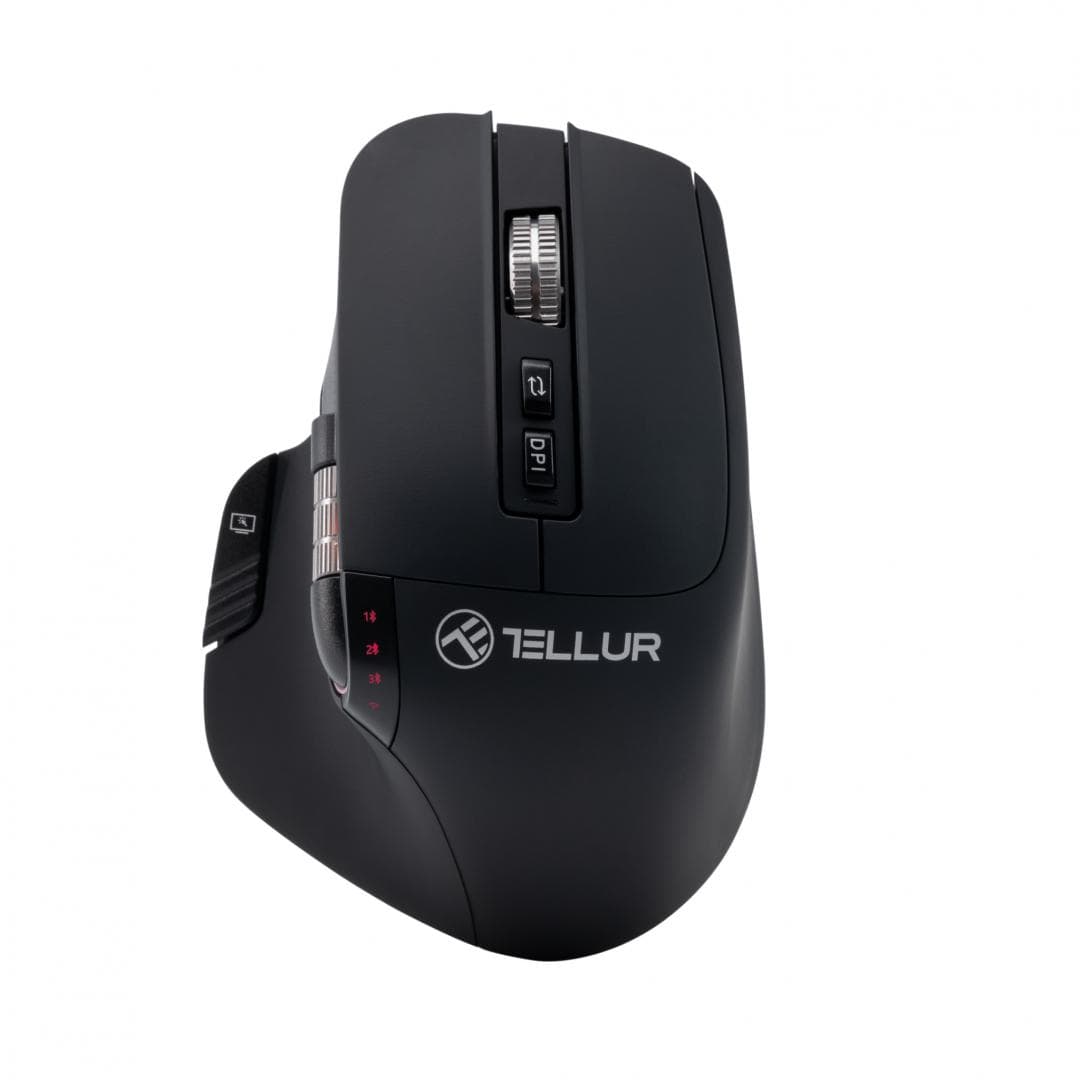 Mouse wireless Tellur Shade, silent click, rezolutie maxima 3200 DPI,