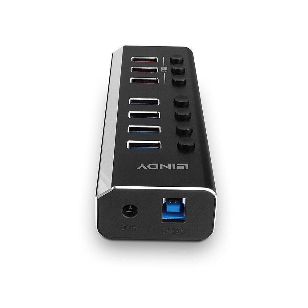 Hub Lindy 7x porturi USB 3.0,dintre care 3x porturi USB - 2